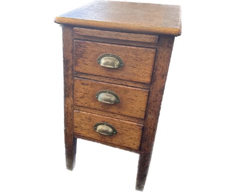 Vintage oak filing cabinet measures approx 28 inches tall by 16 inches wide and 18 inches deep 
