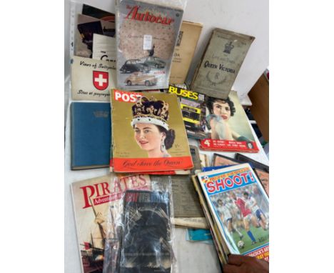 Large selection of various vintage magazines to include sports, vehicles etc 