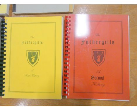FOTHERGILL RICHARD.&nbsp;&nbsp;The Fothergill's First and Second Histories. 2 ring bound quarto vols. Bookplate of Michael Be