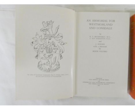 HUDLESTON C. R. & BOUMPHREY R. S.  Cumberland Families & Heraldry and An Armorial for Westmorland & Lonsdale. 2 vols. Orig. r