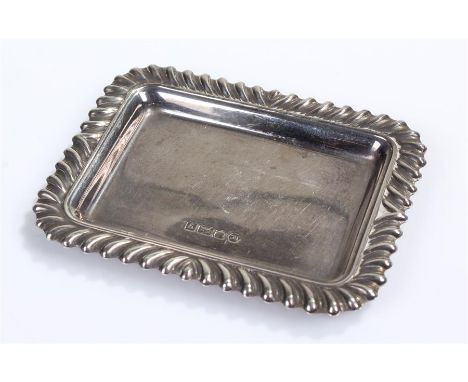 Modern silver Pin tray, hallmarked 1998 Sheffield maker R. Carr Ltd, 9cm x 7cm,