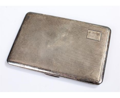 Silver cigarette case, Birmingham 1943,maker, Smith & Bartlam, 13 cm x 9 cm