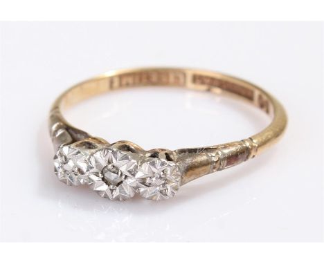 9 carat gold ring diamond ring, 1.4 grams