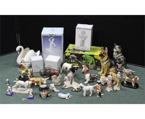 Three boxes of ceramic figurines, including a Yardley English Lavender branded example (qty) 