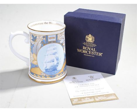 Royal Worcester Royal Mint Nelson Victory Tankard, limited edition of 250, including box and certificate 