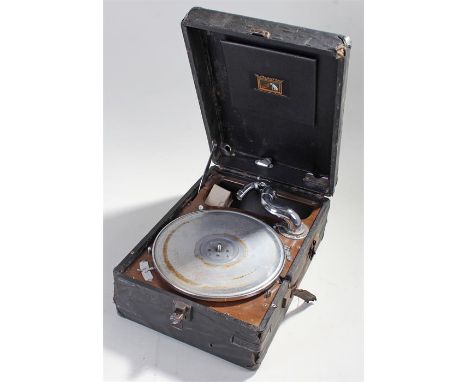 Vintage His Masters Voice Portable Gramophone