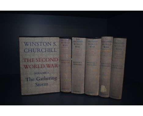 History. Churchill, Winston S. - The Second World War. London: 1948-1954. First editions. Original cloth, with the dust jacke