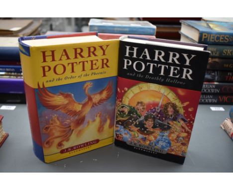 Children's. Rowling, J. K. - Harry Potter. Books 5 &amp; 7. Both stated 'First Edition' at the foot of the copyright pages. B