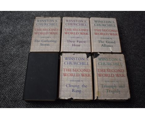 Second World War. Churchill, Winston S. - The Second World War. London: Cassell &amp; Co. Ltd. 1948-1954. First editions. Vol