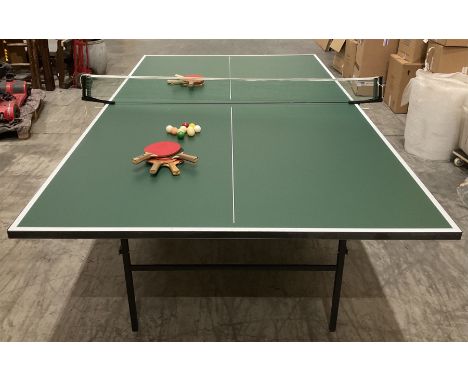 Dunlop Rollaway folding table tennis table with accessories - THIS LOT IS TO BE COLLECTED BY APPOINTMENT FROM DUGGLEBY STORAG