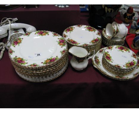 Royal Albert Old Country Roses Table Ware, of approximately 48 pieces, together with a telephone.