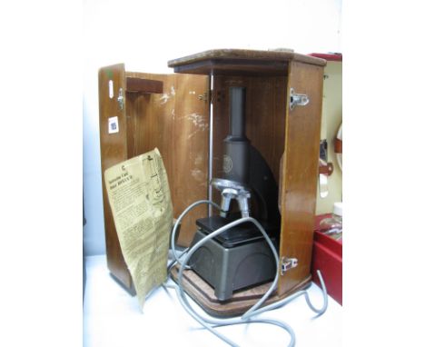 Baker Biolux II Microscope, in grey metal, stamped 14450, in case.