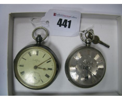 Kay Worcester 18; A Hallmarked Silver Cased Openface Pocketwatch, the signed dial with Roman numerals and seconds subsidiary 