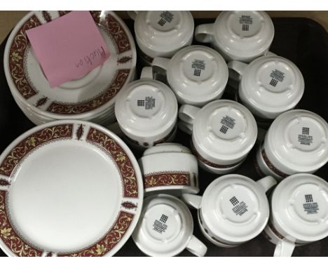 A collection of catering type Steellite cups and saucers (a lot)