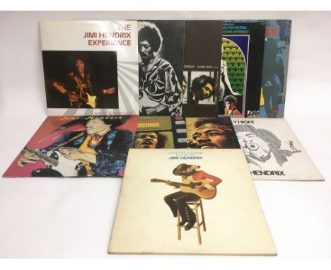 Ten Jimi Hendrix LPs including the soundtrack from the film 'Experience', 'Loose Ends', 'Live At Winterland' and others.