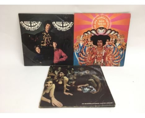 Three early UK pressings of Jimi Hendrix LPs comprising the first three albums. Light scratches to 'Are You Experienced' and 