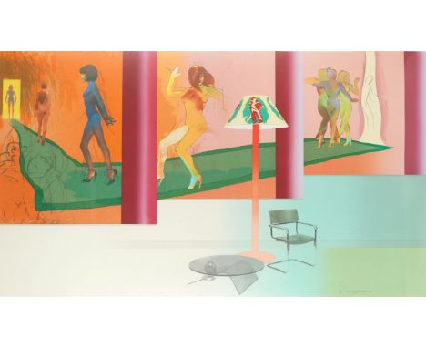 Allen Jones (born 1937)Rehearsal, 2007 signed, dated and numbered 5/30 in pencilscreenprint in colours104 x 183cm (40 15/16 x