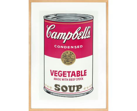 Andy Warhol (1928-1987)Vegetable Soup, from Campbell's Soup I, 1968 signed in ball-point pen and stamp-numbered 184/250 on th