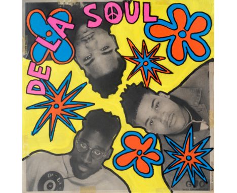 GREY ORGANISATION/TOBY MOTTCover art for the De La Soul debut album '3 Feet And Rising', 1988 original hand-drawn mock up for