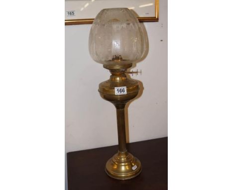 Victorian oil lamp with globe