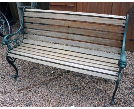 Cast iron and wooden garden bench