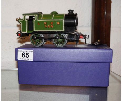 Boxed tin model engine with key