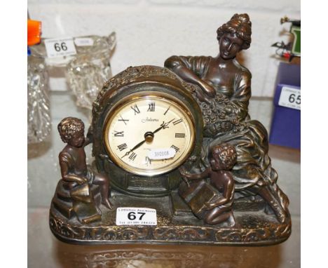Figure mantle clock