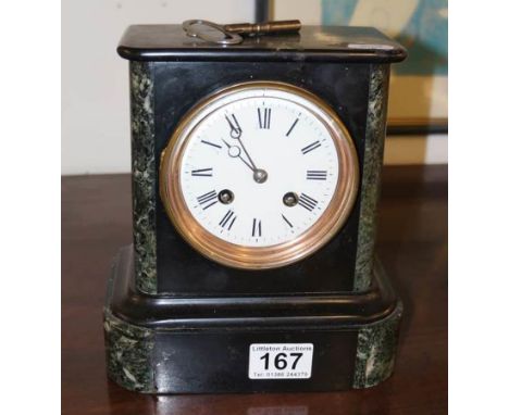 Slate mantle clock