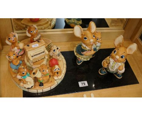 Collection of Pendelfin model rabbits