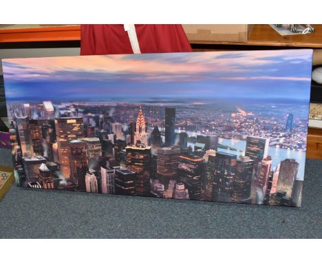 JAMES BLINKHORN (BRITISH 1966) 'THE AMERICAN DREAM', a signed limited edition box canvas print depicting a New York skyline a