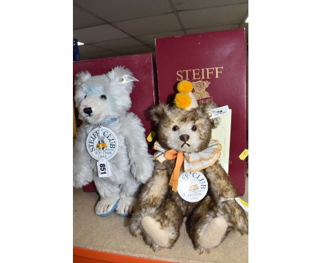 TWO STEIFF BEARS, comprising two exclusive to members of the Steiff Club, 'Teddy Clown 1928', 1993, made from brown tip mohai