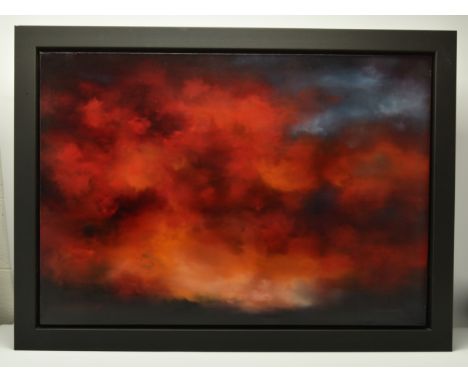 GRAHAM MILTON (BRITISH 1965) , A COLOURFUL SUNSET,  initialled bottom right, oil on canvas, approximate size 69cm x 100cm, fr