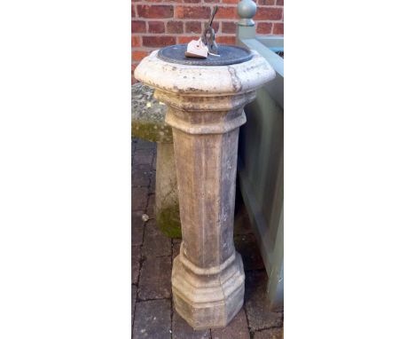 Pre-cast garden sundial. Condition report: see terms and conditions