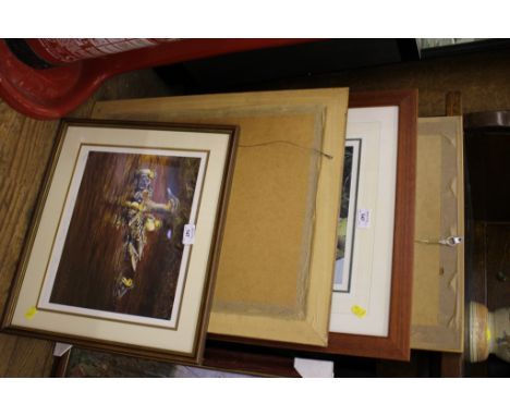 After Paul Apps Grace and Elegance Limited edition lithograph 65/350 signed in pencil, 20cm x 59cm, and four other wildlife p
