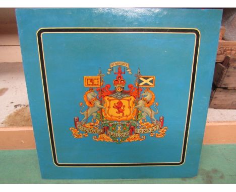A wooden Caladonian Railway company coat of arms 