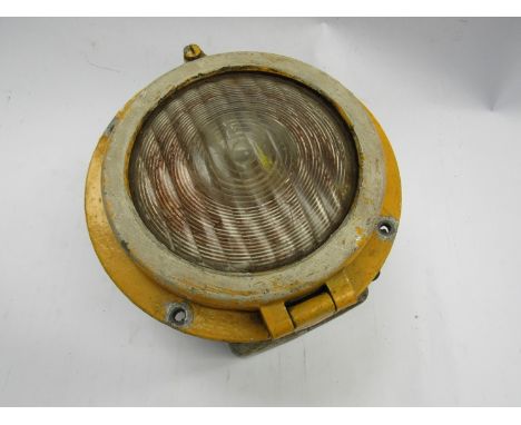 A locomotive headlamp marked 45038 on back 