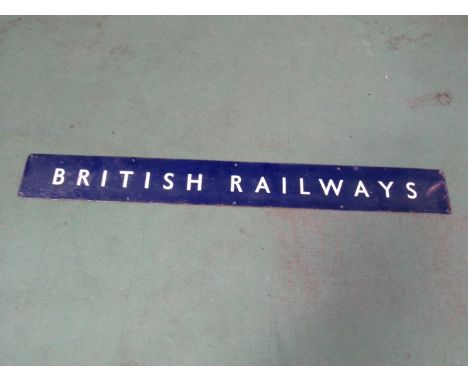 An enamel B.R. poster board heading