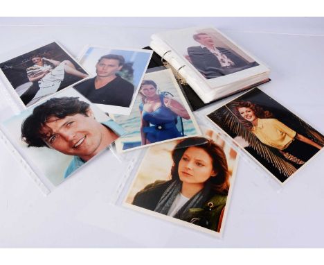 Film Actor / Actress Photographs, large album of approximately one hundred mainly 8" by 10" colour photographs of Film Actors