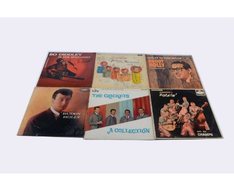 Rock n Roll LPs, approximately thirty-five albums of mainly Rock n Roll with artists comprising Buddy Holly, The Crickets, Jo