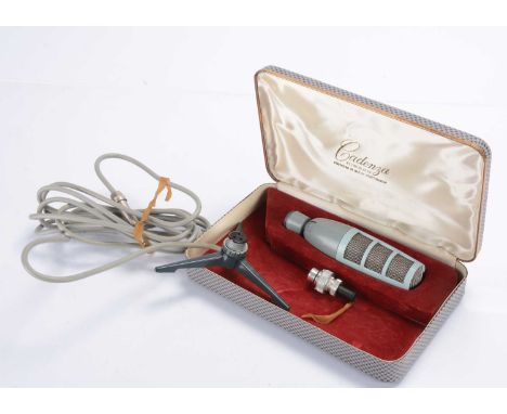 Cadenza Microphone, Cadenza Ribbon Microphone cased with lead and small stand very good condition untested