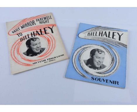 Bill Haley Programmes, two programmes comprising the European Tour 1957 and the Farewell Night Concert 10th March 1957 - both