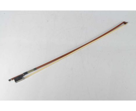 John Stagg Viola Bow and Viola, silver mounted 74cm Viola Bow stamped John W Stagg very good condition together with a qualit