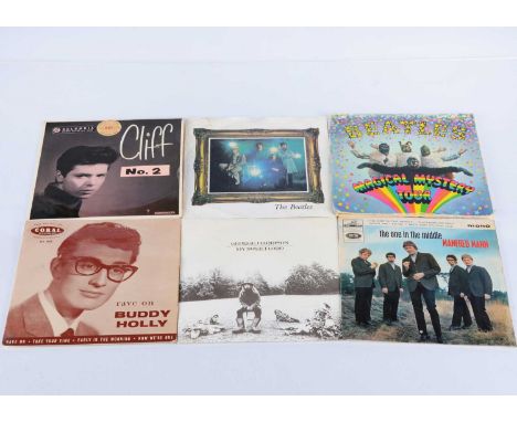 Sixties EPs / 7" Singles, twelve EPs and approximately eighteen singles of mainly Sixties artists with EPs by The Beatles, Bu
