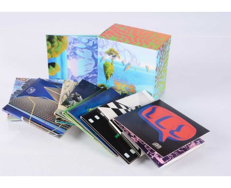 Yes CD Box Set, The Studio Albums 1969-1987 - Twelve CD Box Set released 2013 on Rhino (081227956417) - sticker and Poster - 