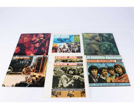 John Mayall LPs, seven original UK Release Stereo albums on Decca, all on the Unboxed Blue / Silver labels comprising Bare Wi