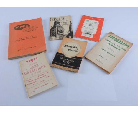 Record Company Catalogues plus, more than one Record Company and Record Shop catalogues, supplements, New Issues etc of vario