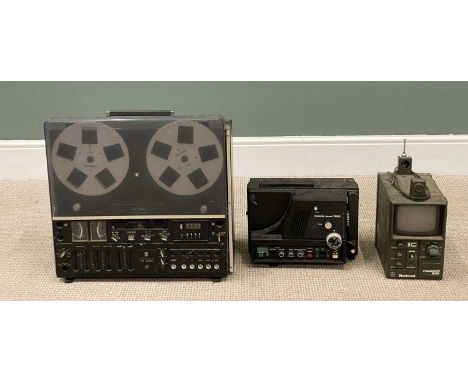 THREE VINTAGE ELECTRICAL ITEMS, comprising a Grundig TS1000 reel to reel player, Chinon Sound 7500 projector and a National t