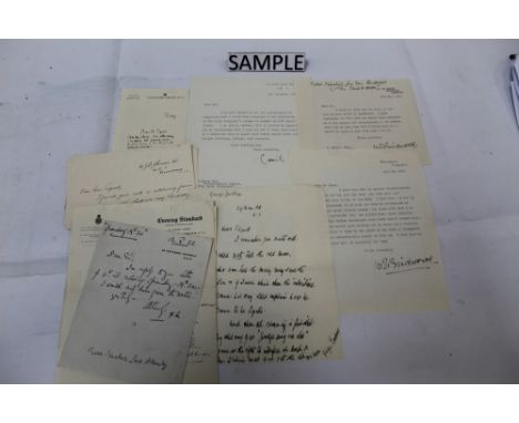 Politicians and Statesmen autograph letters -Including Chancellor of the Exchequer Sir Kingsley Wood, Anthony Asquith, James 