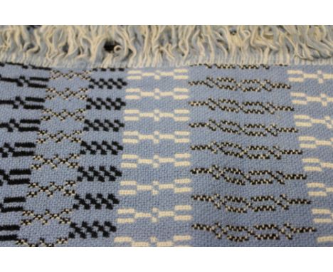 Vintage Welsh woven tapestry blanket/throw, 100% wool with Meirion weave label.