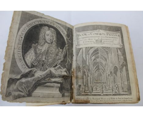 Bible 1731,bound together with book of common prayer, illustrated, leather binding, together with Lexicon Graecolatinum, Lond